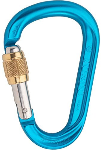 AustriAlpin HMS Rondo Alu Schraub-Karabiner, azurblau