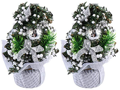 HEMOTON Mini Weihnachtsbaum 17 cm Künstlicher Kleiner Christbaum Mit Led Beleuchtung Dekorativer Tisch Weihnachtsbaum Für Zuhause Büro Winterfestliche Deko