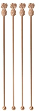 [W2404] Bar Utensils Set 4 Rührer Ananas, Edelstahl/PVD Kupfer - 41491C02 [SP] UVP: 21,50