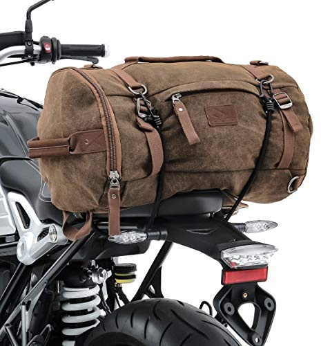 Hecktasche/Gepäckrolle Kompatibel mit Vespa 946 / GTS 125 Vintage 25L Rucksack braun
