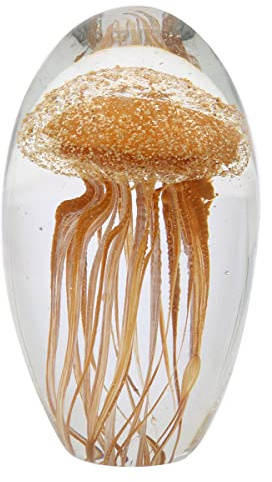 Signes Grimalt By SIGRIS - Pisapapeles medusa Naranja de Cristal Vidrio | Pisapapel Pisapapeles De Oficina Pisapapeles Originales cm