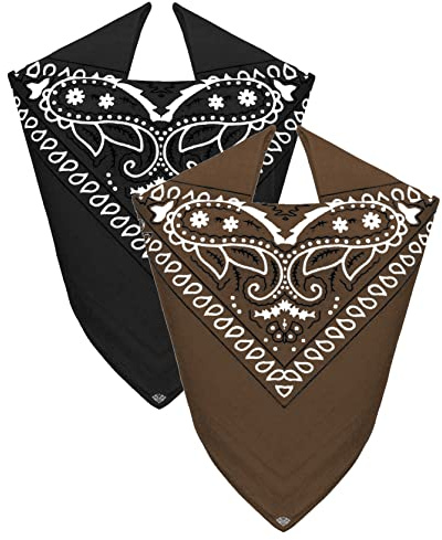 Van Der Rich ® - 2 piezas Bandanas 100% Algodón para Hombres Mujeres