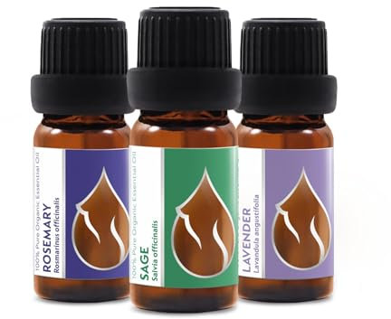 3er Set Lebensfreude Ätherische BIO-Öle Rosmarin + Salbei + Lavendel | 100% Naturrein | Unverdünnt | BIO-zertifiziert | Spitzenqualität aus Familienbetrieb | Ohne Gentechnik | Vegan (3 x 10ml)
