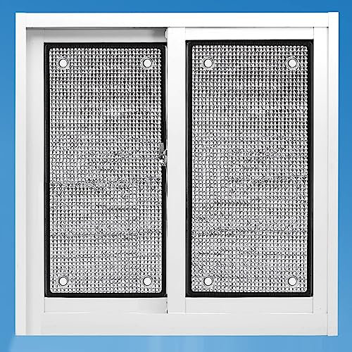 EVANEM Total-Verdunkelungsfolie für Schlafzimmer, Anti-Look-Fensterfolie, Glastür-Reflektorfolie, Anti-UV-Sonnenschutzfolie, Wiederverwendbare Aluminium-Isolierfolie(50x100cm)