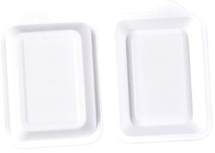 Healeved 100piezas Platos De Papel Desechables De Alimentaria Platos De Papel Blancos Para Fiestas Aperitivos y Postres Unidades