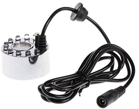 Chenxi Studio Maker Luftbefeuchter für Wasserteich, Brunnen, 12 LEDs, buntes Licht, Luftbefeuchter für Steingarten, Aquarien, Dekoration