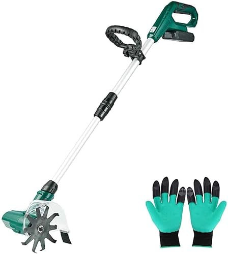 Motocoltivatore, Scarificatore Elettrico, Motocoltivatore Portatile Senza Fili Con Batteria Ricaricabile, Profondità Di Lavoro Di 6 Cm, Motocoltivatore Elettrico Portatile Per Giardini, Orti, Serre