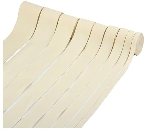 BrightGlow Baumwolle Nahtband 100% Baumwolle Gurtband 10 m Baumwollgewebe aus Leinwandbindung Tape Ribbon Baumwollband Dekoband für DIY Handwerk Nähen Kleidungszubehör Beige 60MM