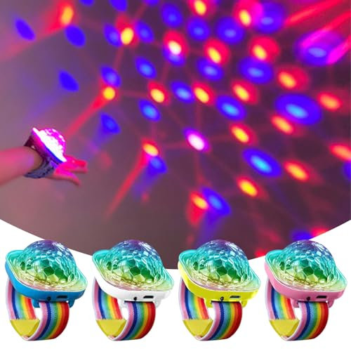 Mini Discokugel Licht,4 Stück Discokugel Armband,Disco Ball Licht,Discokugel Kinder,Bühnenbeleuchtung Effektlicht,Disco Licht,Musikgesteuert Disco Party Lichter,für Club,KTV,Party