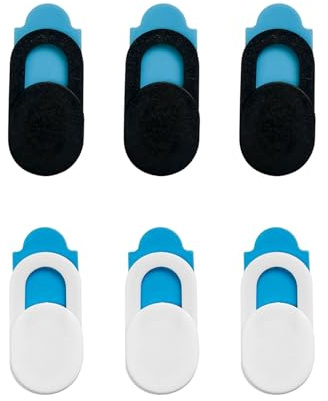 LTSVBO 6 Pcs Webcam Cover Slider for Privacy, 0.027 inch Ultra Thin Design Web Camera Cover Slide for Laptop, Desktop, PC, Tablet, Smartphone and More - (Black+White)