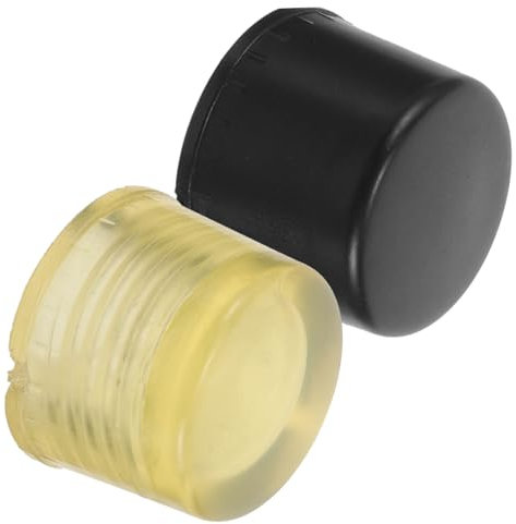SHINEOFI Rubber Mallet Hammer Replacement Tips 2pcs Interchangeable Striking Head for Manual Tools with Plastic Handle Suitable for Carpentry and DIY Projects