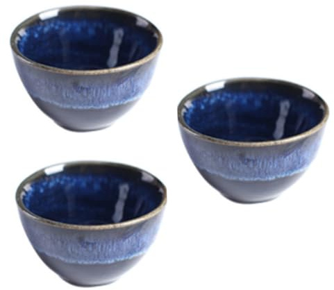 POPETPOP 3pièces Set De Tasses à Saké Céramique Bleu Japonais Tasse à Thé Et Café Ustensiles Polyvalents pour Boissons Chaudes Et Froides pour Recevoir