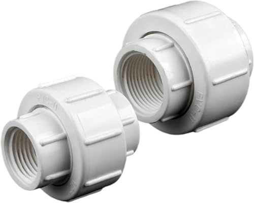 ASZHQUXIUAS Raccord de Tuyau en PVC, Raccord Union en PVC à Filetage Femelle 1/2'' 3/4'' 1'', 1 pièce, Accessoire de Tuyau d'eau, raccords for Aquarium, Adaptateur d'irrigation for Plantes de Jardin