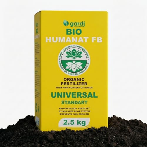 GARDJ Humanat organiskt humingödselmedel pulver | För grönsaker, frukt, blommor och perenner | jordförbättrare och kompostaktivator | ekologiskt gödselmedel för friska växter och starka rötter 2,5 kg