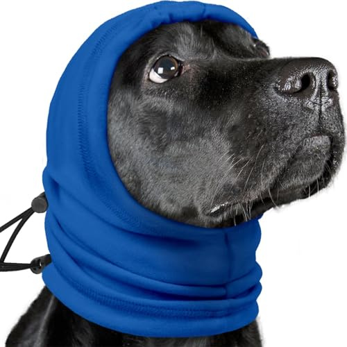 IECOii Dog Calming Hoodie,3rd Gen Anti-Slip Hematomas Ear Wraps for Dogs Ear Covers,Adjustable Doggy Head Muffs Noise Protection,Fireworks Ear Protector Pet Grooming Ear Cover Pet Head Wrap Snood