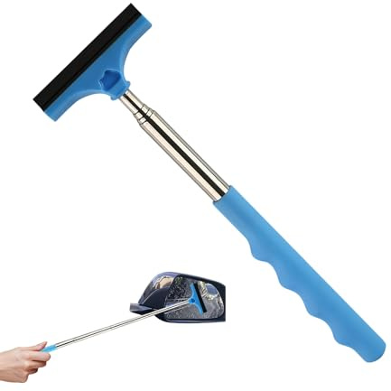 Kixolazr Raclette pour Vitres De Voiture,Nettoyeur À Raclette Télescopique pour Vitres | Essuie-Glaces pour Rétroviseur Automobile | pour Camion Véhicule Berline Navette Voyage sur Route Extérieur