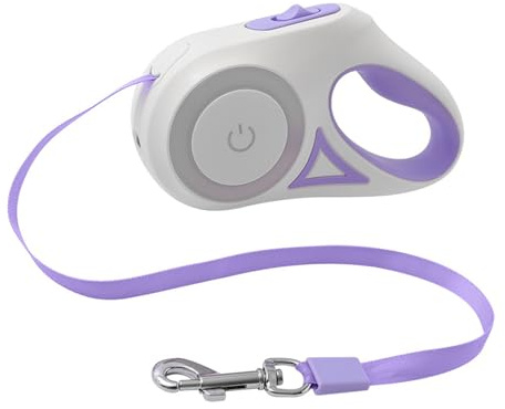 LED-automatische einziehbare Hundeleine, sicher tragbare RGB-Touch-Licht-Haustierleine