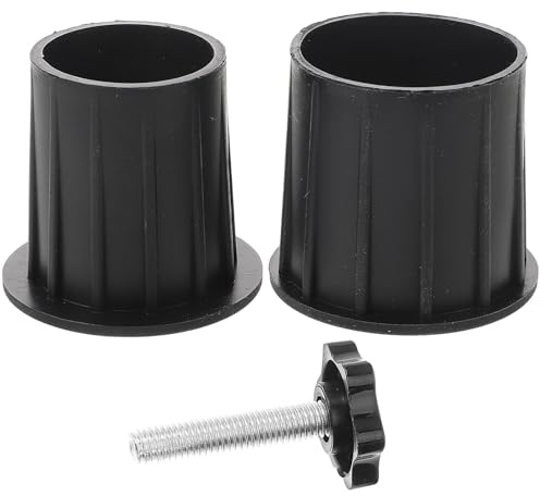 HOMSFOU Lot de 2 Bouchons de Rechange en Silicone pour Pied de Parasol de Terrasse avec 1 Vis Couvercle Étanche pour Trou de Parasol de Table de Patio Accessoires pour Extérieur