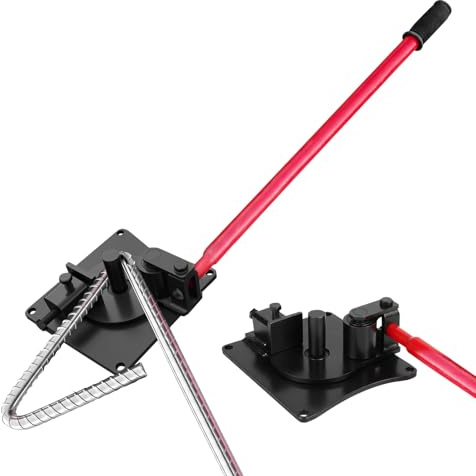 Plieuse manuelle pour acier jusqu'à 16 mm – Design robuste économe en force avec poignée en acier inoxydable, idéal pour plier l'acier rond, l'acier d'armature et l'acier plat (jusqu'à 180°)