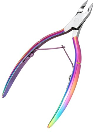 Cortacutículas profesional en ángulo con cubierta protectora para un cuidado preciso, mango ergonómico, agarre cómodo, fácil de limpiar