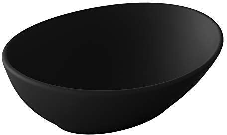 Sogood Lavabo vasque à poser gris noir mat 42cm lave main en céramique Bruxelles205 42x34x14,5cm