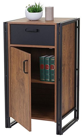 Mendler Kommode HWC-A27, 90x50x43cm, 3D-Struktur, Wildeiche-Optik | Schrank, Schubladenschrank