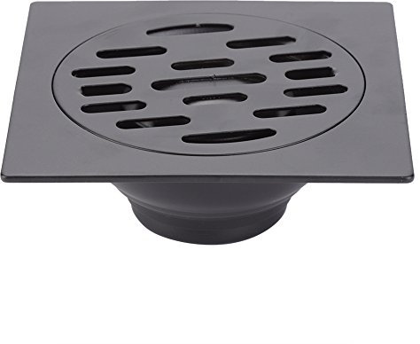 Zerodis Sumidero Sifónico Salida Vertical de Acero Inoxidable, Desagüe de Ducha 10 x 10cm(Common Floor Drain)