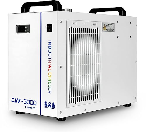 S&A CW-5000TG (5000AG aktualisiert) Industrial Water Chiller industrieller Wasserkühler 7L Kapazität für 40 W - 100 W CO2 Lasergravur und Schneidmaschine