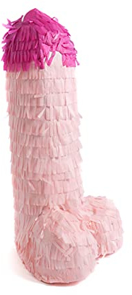 Alsino Pinata Penis 52 cm lang - Party Deko Zubehör Geburtstag für JGA Gadget Männer Hochzeit Mottoparty - befüllbar