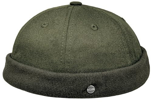 WEROR Herren Dockercap Dockermütze Fischermütze Hafenmütze Cap Mütze WEROR-382.1 (Einheitsgröße, Oliv)