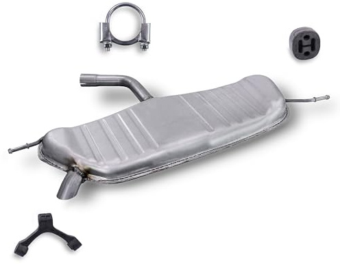 ATEC Germany Auspuff Schalldämpfer Set 1x Endschalldämpfer, mit | Kompatibel mit: VW GOLF PLUS V, GOLF V