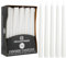 DECO EXPRESS Lot Bougies Effilées, Lot de 6, 10, 15 ou 50, Non Coulantes - Bougies Longue Durée de 8 H, Sans Parfum (Blanc - Lot de 50)