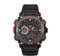 Sekonda Malvern Herren-Sportuhr, 49 mm, Ani-Digi, Quarz, leicht, mit Hintergrundbeleuchtung, Tages-/Datumsfunktion, Wecker, Stoppuhr, 100 m wasserdicht, Schwarz , Sportlich
