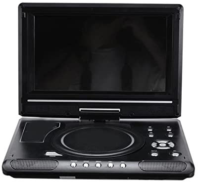 TsoLay Lettori Dvd Portatili, Lettore Dvd per Auto da Casa da 9,8 Pollici con Telecomandi E Gamepad, Auricolare/Scheda SD/USB/Ingresso AV/Uscita AV, Rotazione 270°, per Casa/Viaggi in Auto