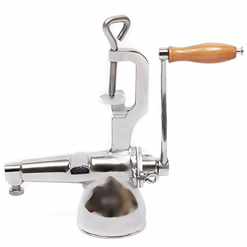 Cold Press Juicer, spremiagrumi manuale erba di frumento spremiagrumi spremiagrumi frutta verdura 304 in acciaio inox per erba di grano e verdure a foglia in acciaio inox, 3 filtri senza elettricità
