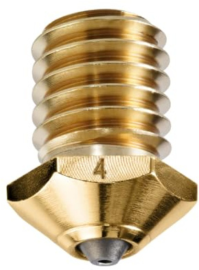 DUROZZLE 3D-Drucker Wolframkarbid-Düse 0,4 mm für Bambu Lab P1P / P1S / X1 / X1C aufgerüsteten Hotend, Hochgeschwindigkeits-3D-Druck, hohe Wärmeleitfähigkeit, abriebfest (Bambu Lab, 0,4 mm)