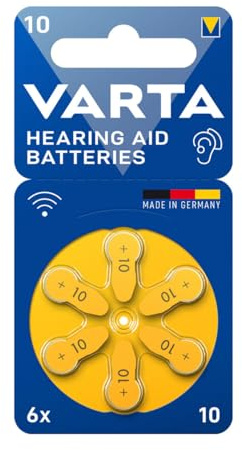 VARTA Hearing Aid Batteries 10 Hörgeräte Batterie (6er Blister)