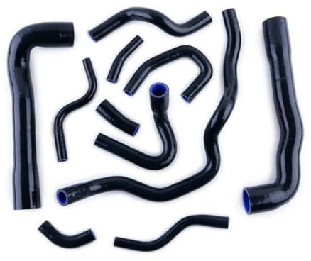 MKKDYC Refrigerante Manguitos Compatible con BMW para E36 325i 328i 330i 1992 1993 1994 1995 1996 1997 1998 1999 Kit De Manguera De Refrigerante De Radiador De Silicona(Black)