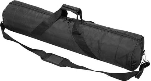 PATIKIL Bärväska, 80 cm x 18 cm slitstark Oxford-duk vadderad stativväska med justerbara axelremmar och handtag för ljusstativ paraplyer stativ mikrofon högtalarstativ, svart, Svart, 19.7 x 5.1