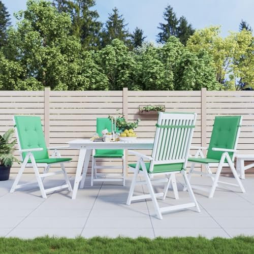ShGaxin Gartenstuhlauflagen für Hochlehner 4 STK. Grün 120x50x3cm Stoff, Sitzauflagen Gartenmöbel, Gartenstuhlauflagen, Hochlehner Auflagen, Auflagen Hochlehner, Stuhlauflagen - 43186