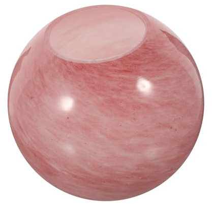 SWOOMEY Pink Globe Lampshade for Table Lamp 120mm Diameter 55mm Opening Decorative Glass Color Design for Bedroom and Living Room Lighting