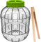 TRANS - PAL Shatterproof 5L Jar for Brine Pickling – Durable Fermentation Container with Wooden Tongs – BPA-Free