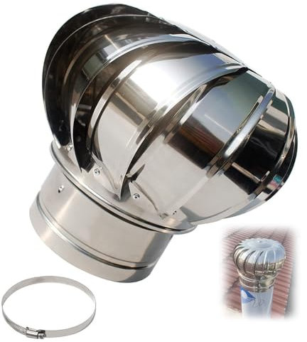 Tapa Giratoria Para Chimenea De Acero Inoxidable 304, Sombrerete De Lluvia De Chimenea Giratorio, Tapa Giratoria Para Ventilador, Sombrero Extractor De Humo De Techo(25 cm-9.84 in)