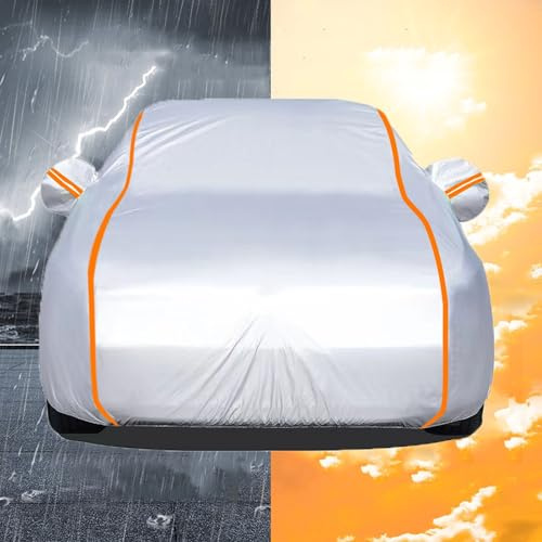 Car Cover for Dacia Duster 2024 Waterproof Oxford Cloth Full Car Cover Outdoor Windproof Sun Rain Snow Protection with Side Door Zipper,Storage Bag