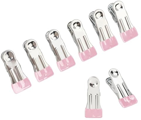 Stainless Steel Clothes Pegs 30Pack,Pink,Heavy Duty Spring Clips,Metal Clips,Clothes Pegs Extra Strong - Rustproof Metal Peg For Laundry, Photos& Food Sealing - Ideal For Outdoors & Home Organization