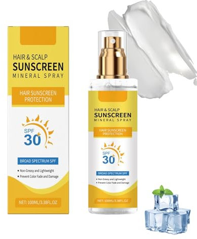 Hair & Scalp Sunscreen, Sonnenschutz Haare, SPF 30 Scalp Protector Spray, Prevent Hair Color Fade/Dryness, Suitable for Hiking/Beach/Running, Sprühconditioner mit Sonnenschutz fürs Haar (1PC)