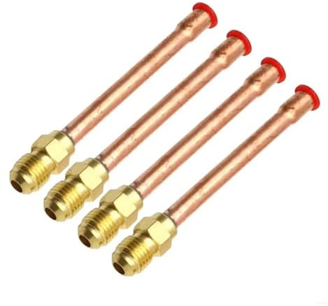 Pipe for Air Conditioner, 4pcs Flare Connector, Male Thread Adapter(2 Minutes)