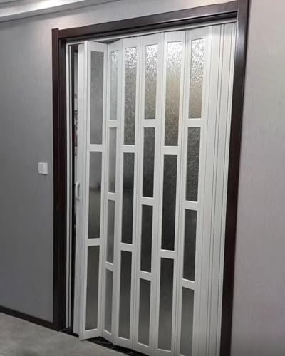 Porta a Soffietto da Interno Porta a Soffietto Alta 210cm con Finitura Rovere, Porta Scorrevole per Cucina Interna, Cancello Pieghevole per la Privacy con Maniglia, Porta a Soffietto Personalizzabile(