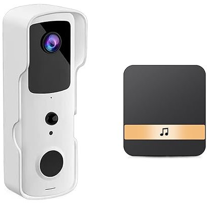 SMTYXS Smart WIFI Doorbell Camera 1080P HD Wireless Video Doorbell PIR Night Vision Visual Doorbell Camera Home Security(F)