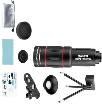 THINCAN 18/28/36/64x Tipo de Clip Telescopio Telescópico Telescópico Teléfono Móvil Fotografía Lente Para Vídeo Imagen Imagen Imagen Móvil